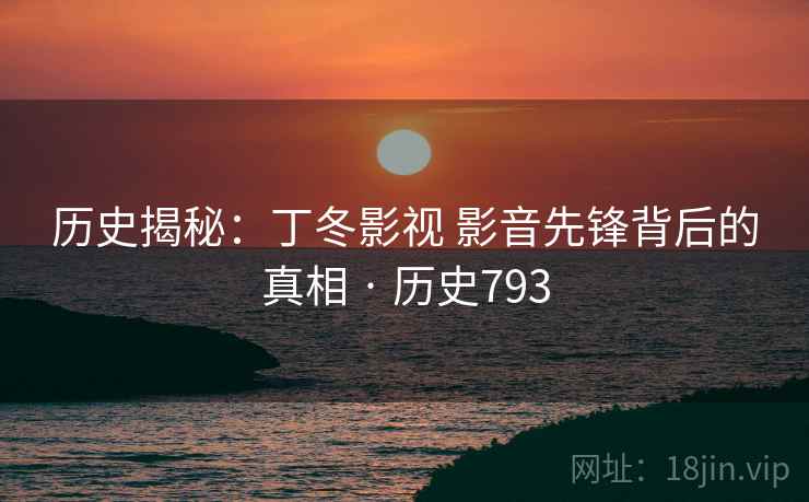 历史揭秘：丁冬影视 影音先锋背后的真相 · 历史793